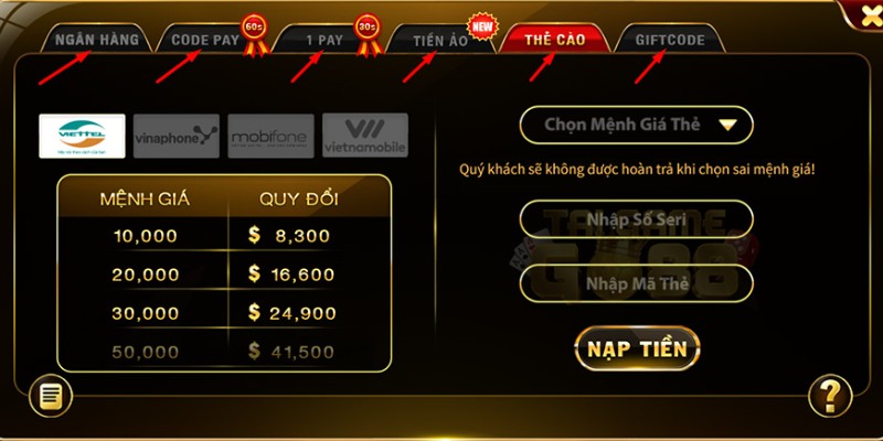 Nạp Tiền Go666 Đa Dạng - Phù Hợp Mọi Nhu Cầu